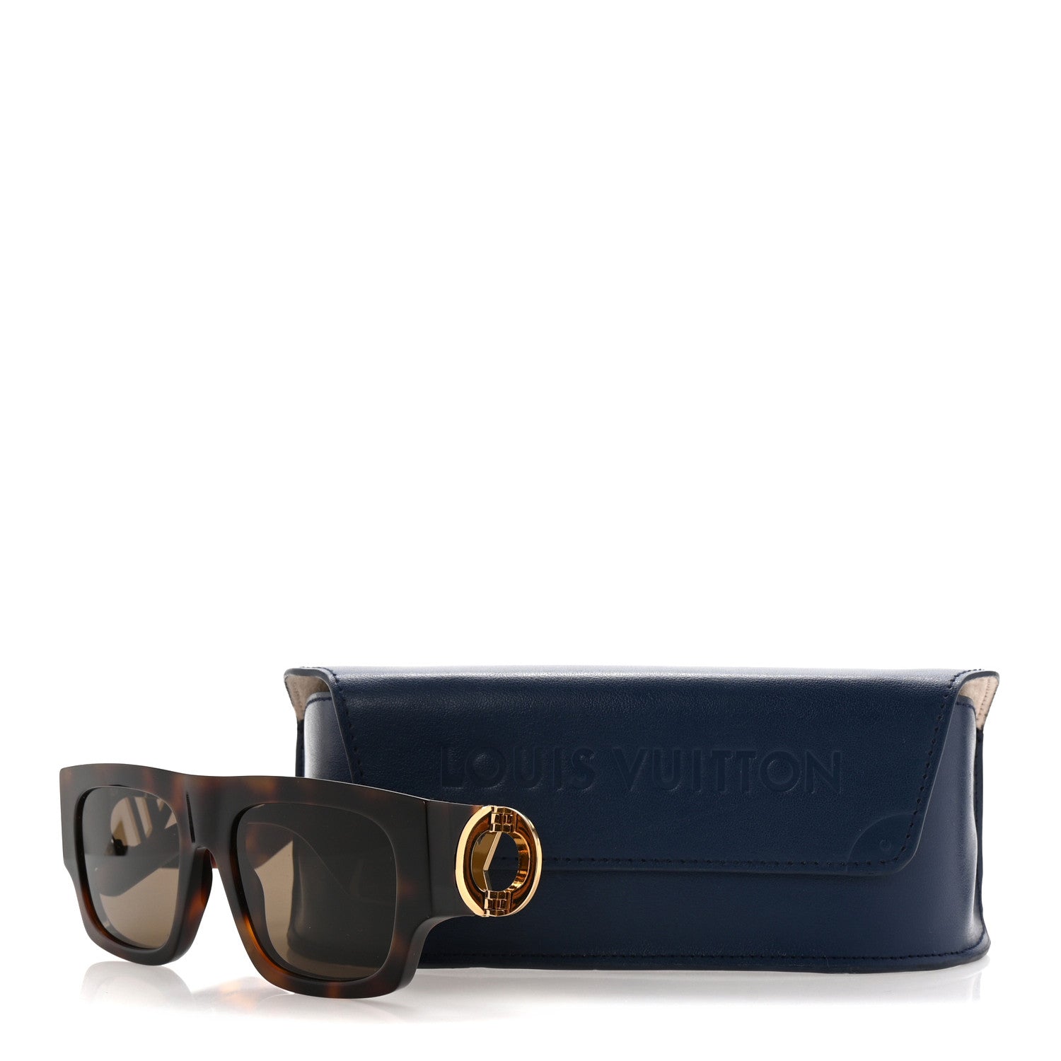 Louis Vuitton Acetate LV Link Square Sunglasses Z1479W Dark Tortoise 7 of 7