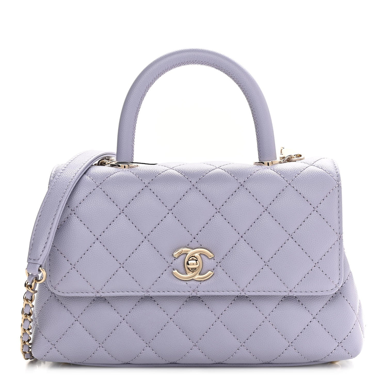 Chanel Caviar Quilted Mini Coco Handle Flap Light Purple 1 of 11