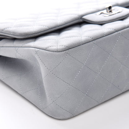 Chanel Iridescent Caviar Jumbo Double Flap Light Blue 6 of 10