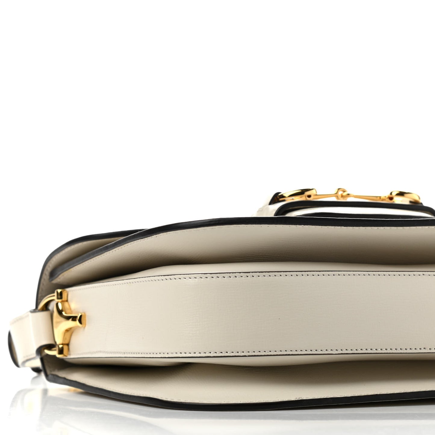 Azalea Calfskin Horsebit 1955 Shoulder Bag Mystic White