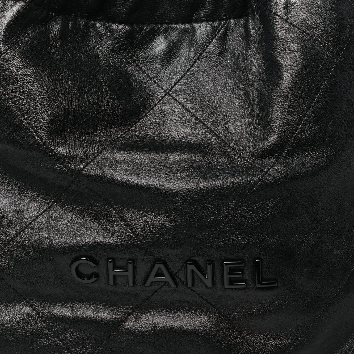 Chanel Shiny Calfskin Quilted Small Chanel 22 So Black 9 of 12