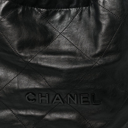 Chanel Shiny Calfskin Quilted Small Chanel 22 So Black 9 of 12