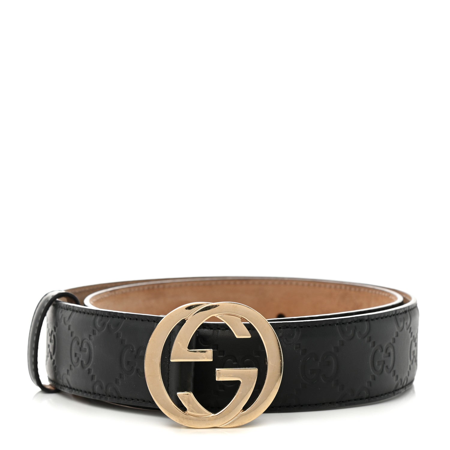 Gucci Guccissima Interlocking G 37mm Belt 80 32 Black 1 of 7