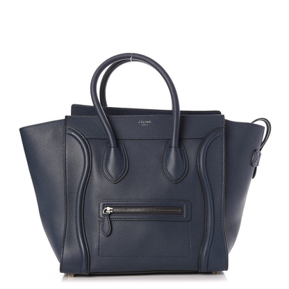 Celine Drummed Calfskin Mini Luggage Orage 1 of 7