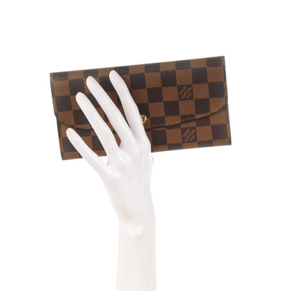 Louis Vuitton Damier Ebene Emilie Wallet 2 of 8