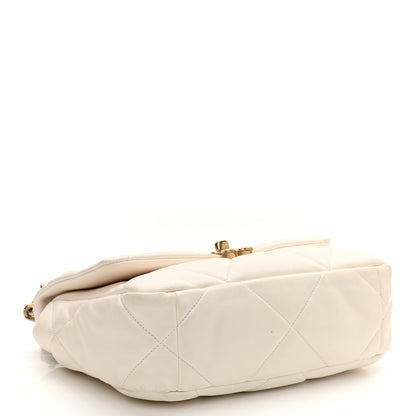 Chanel Lambskin Quilted Medium Chanel 19 Flap White 4 of 19