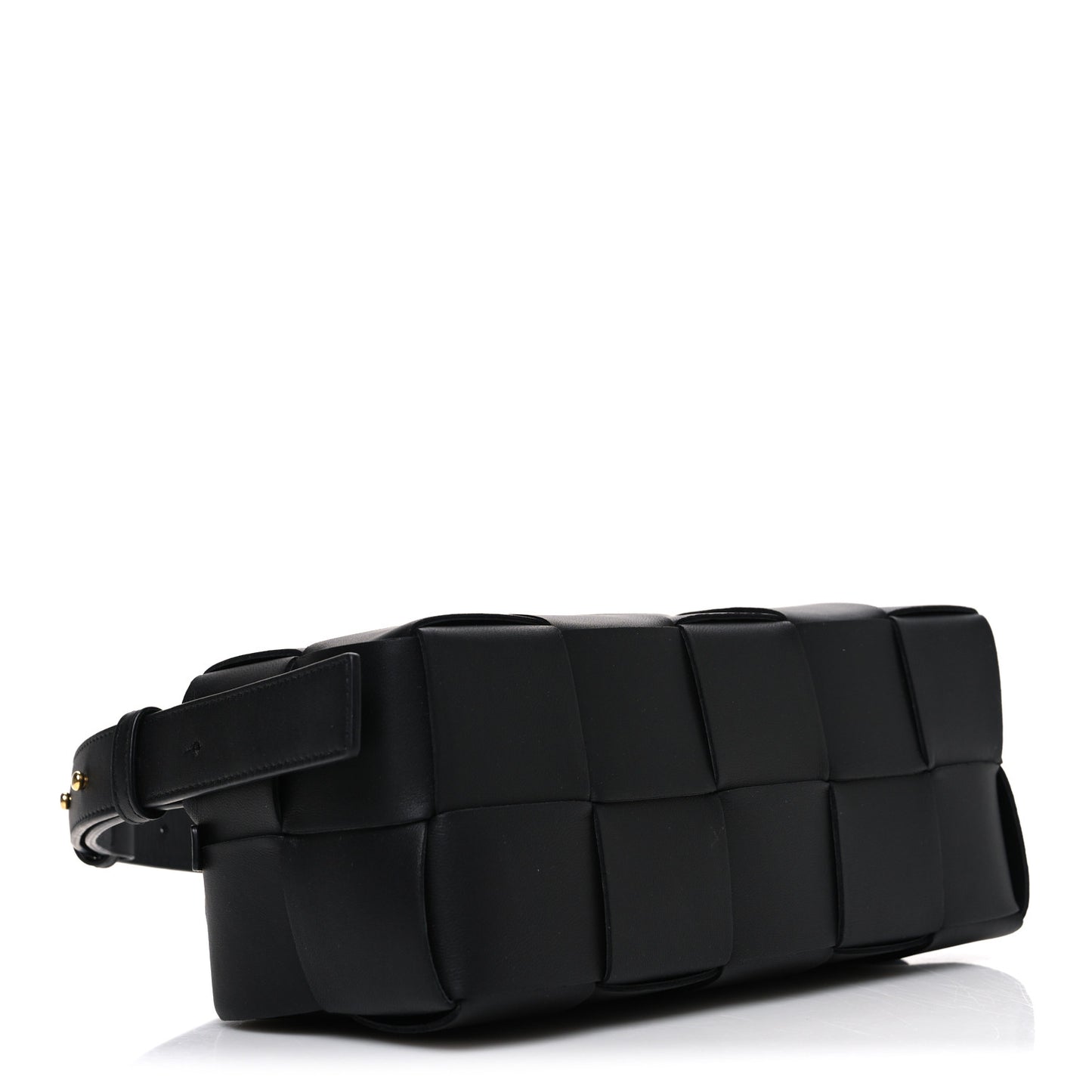 Lambskin Maxi Intrecciato Small Brick Cassette Bag Black