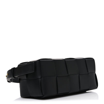 Bottega Veneta Lambskin Maxi Intrecciato Small Brick Cassette Bag Black 3 of 10