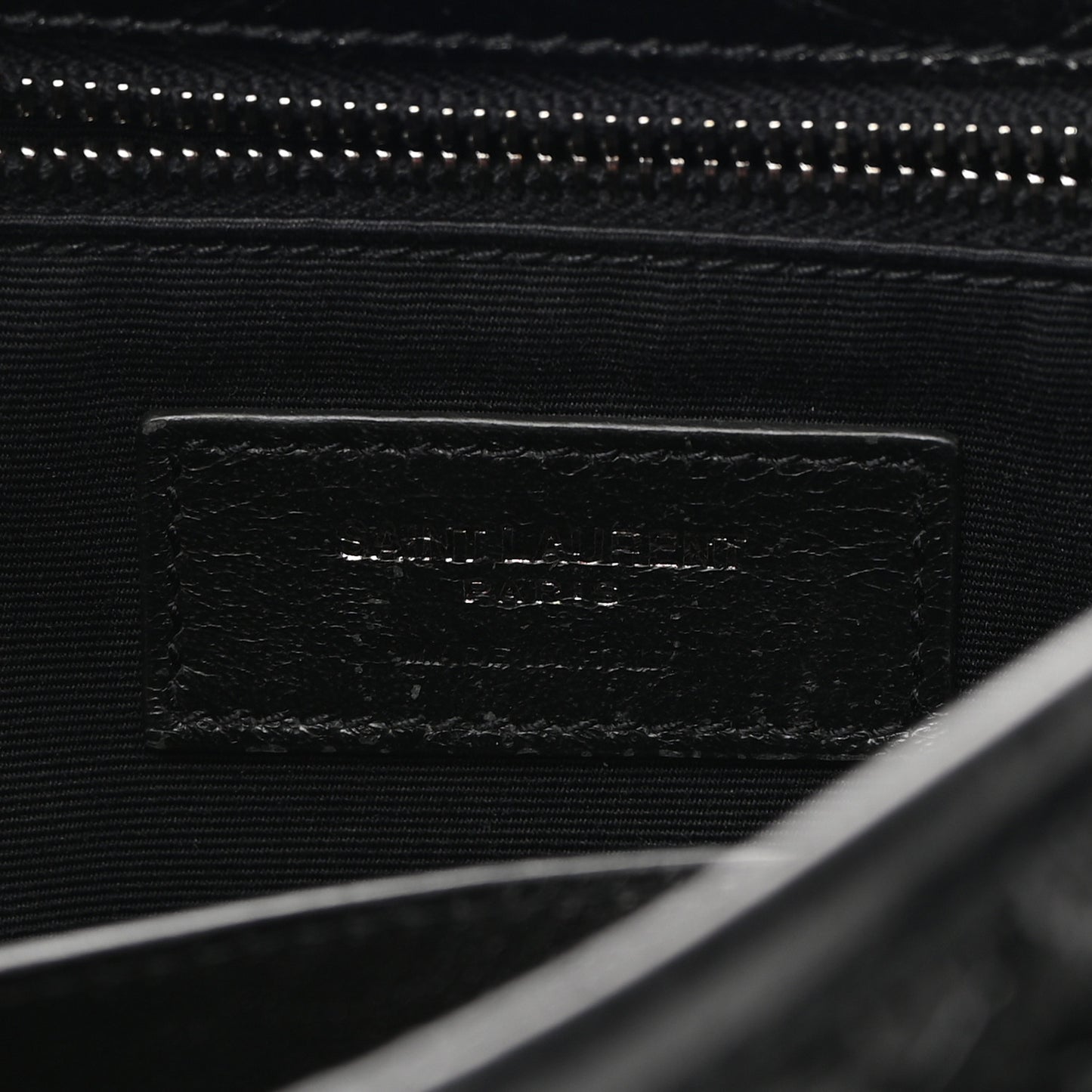 Crinkled Calfskin Matelasse Monogram Medium Niki Chain Satchel Black