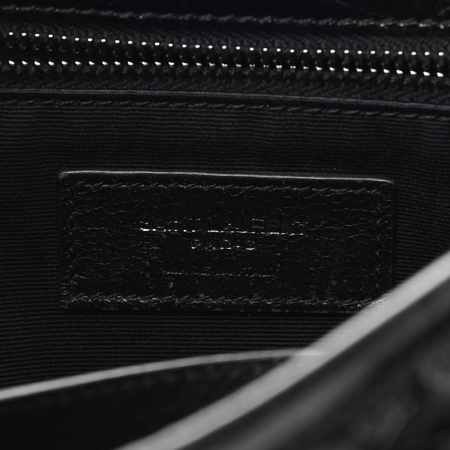 Saint Laurent Crinkled Calfskin Matelasse Monogram Medium Niki Chain Satchel Black 6 of 12