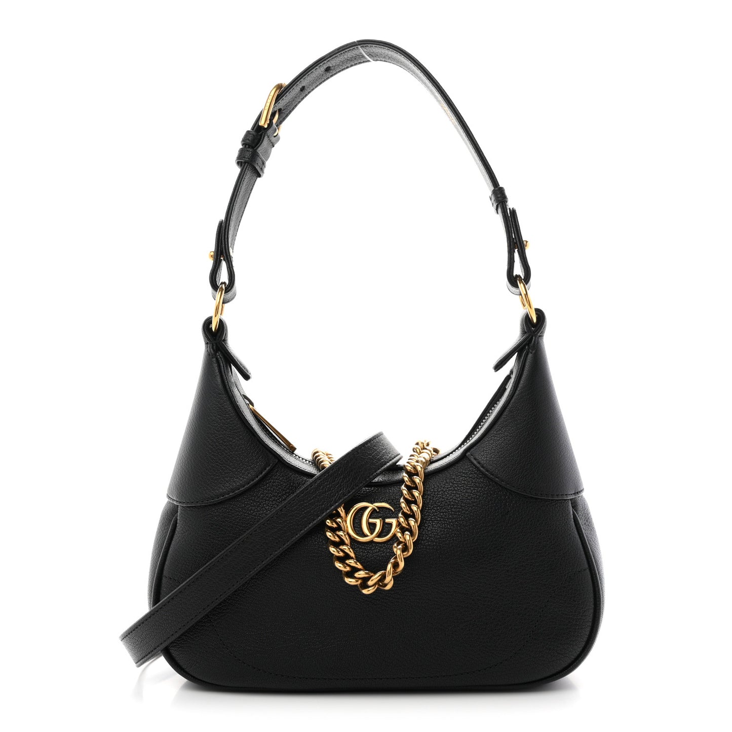 Goatskin Small Aphrodite Shoulder Bag Black