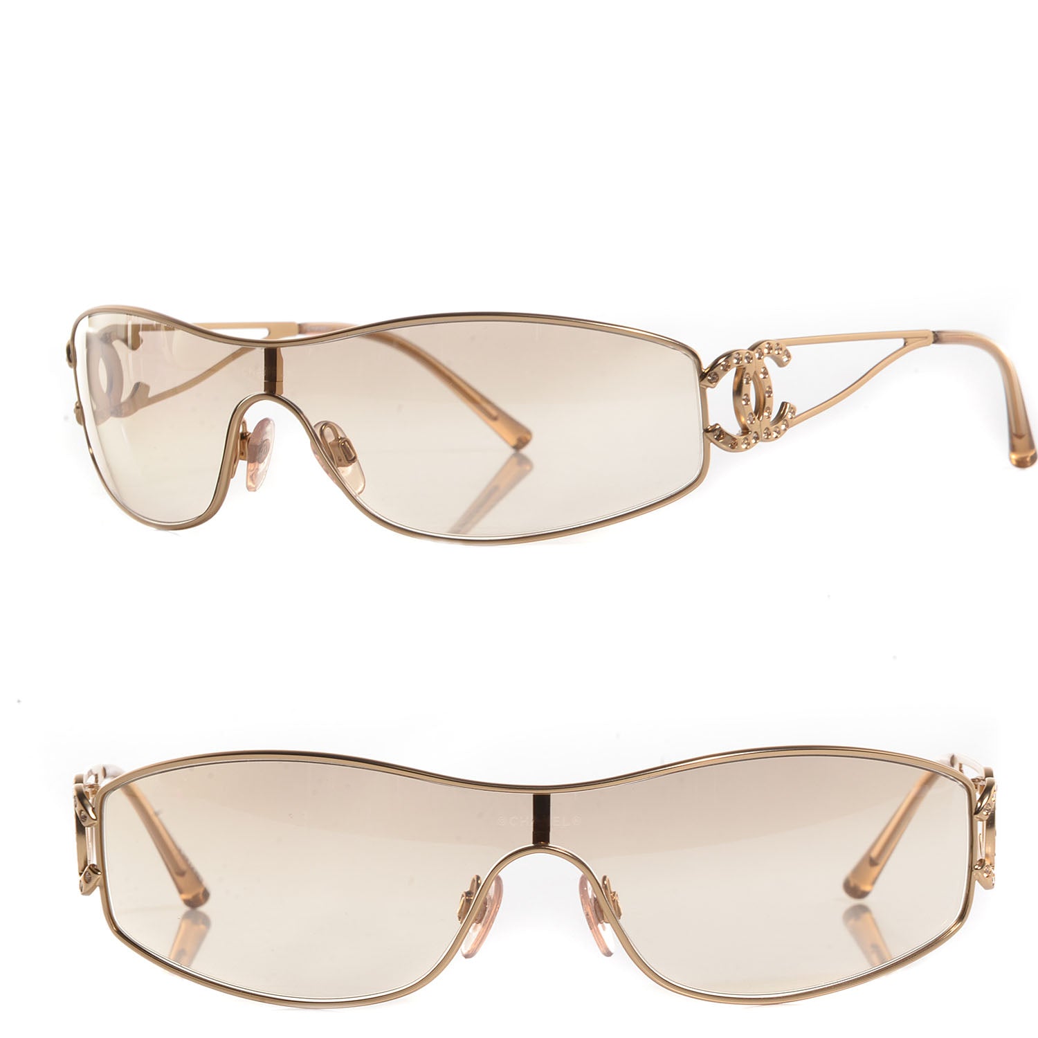 Chanel Crystal CC Logo Sunglasses 4073-B 89299 – FASHIONPHILE