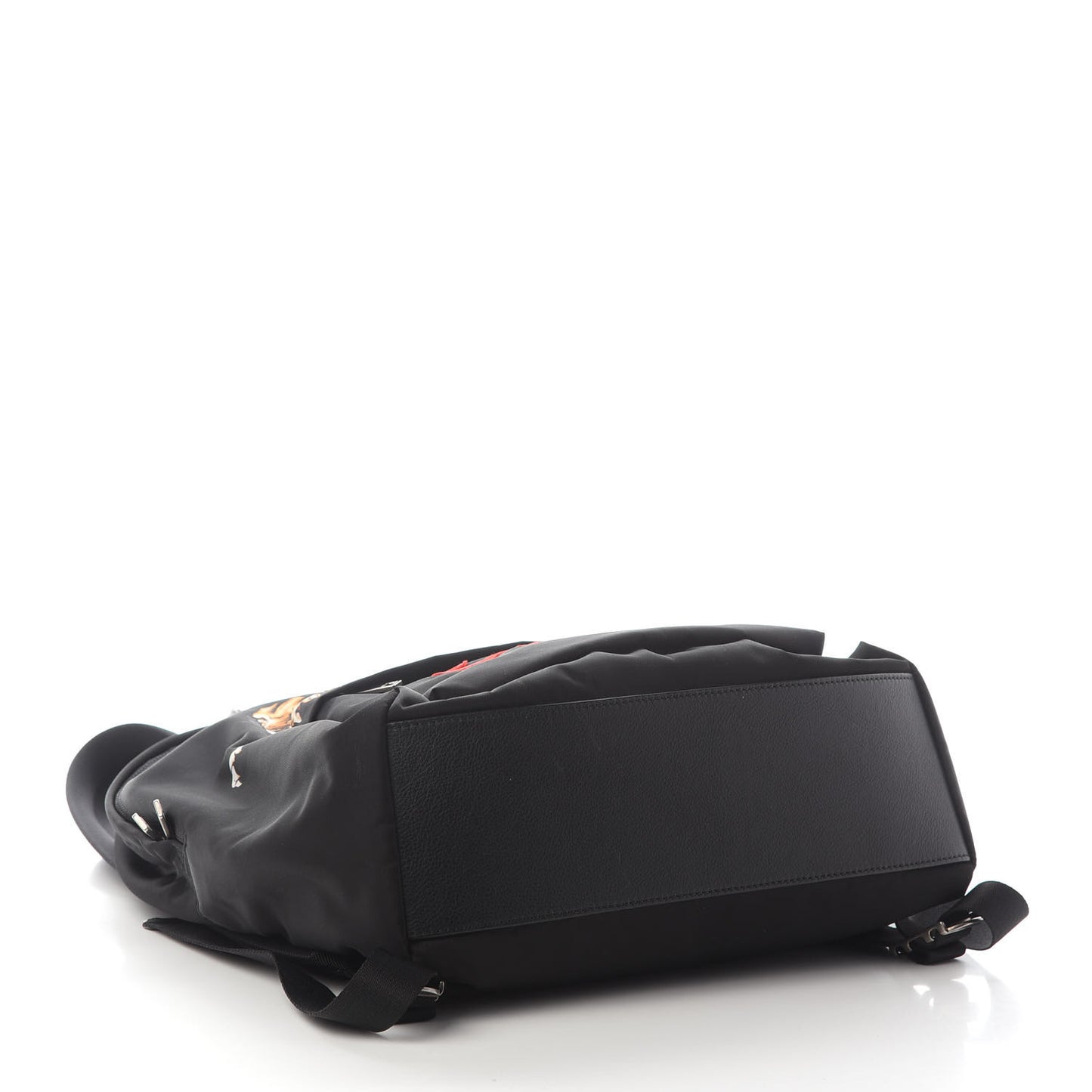 Nylon Leo Print Urban Backpack Black