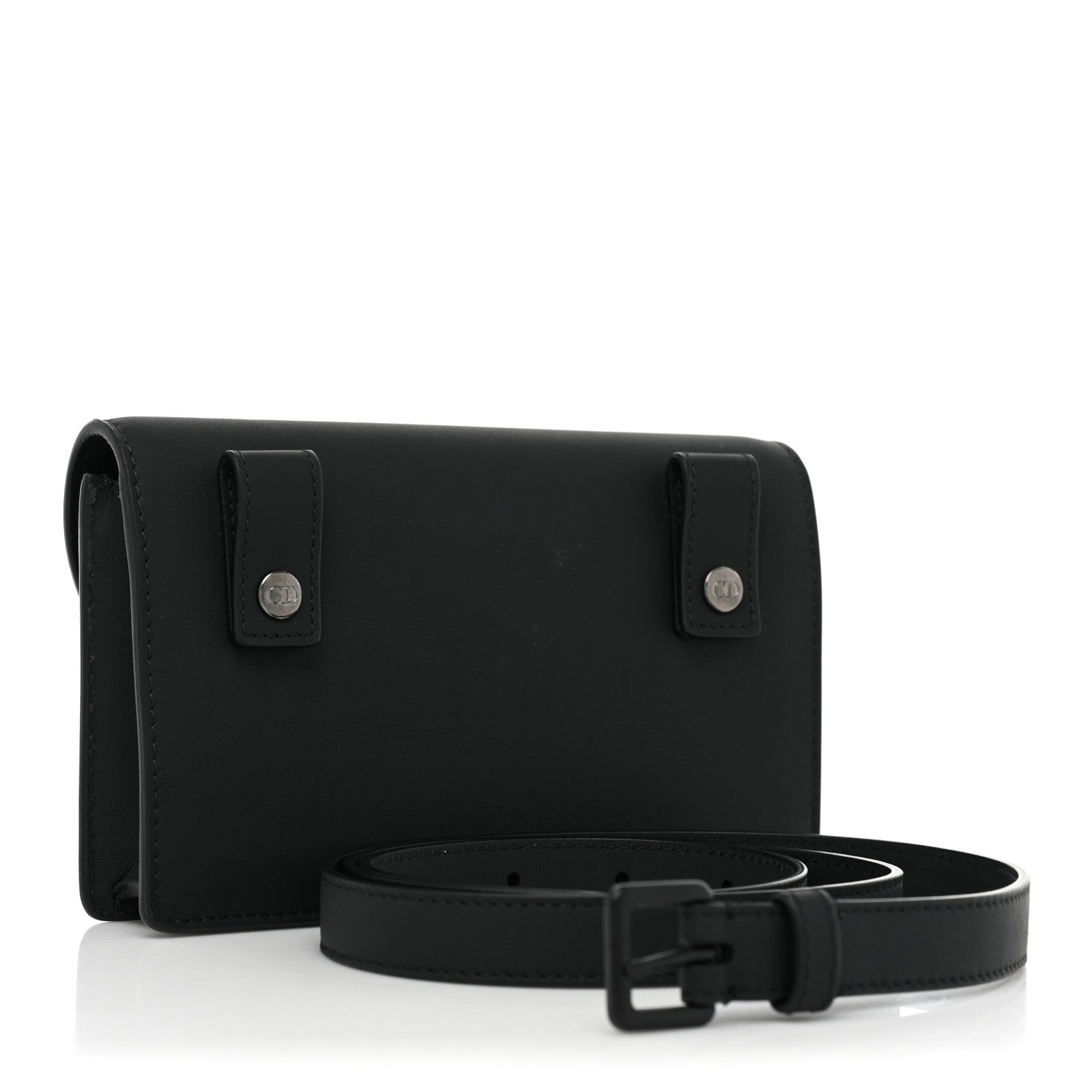 Christian Dior Ultra Matte Calfskin Saddle Belt Bag Black 3 of 13