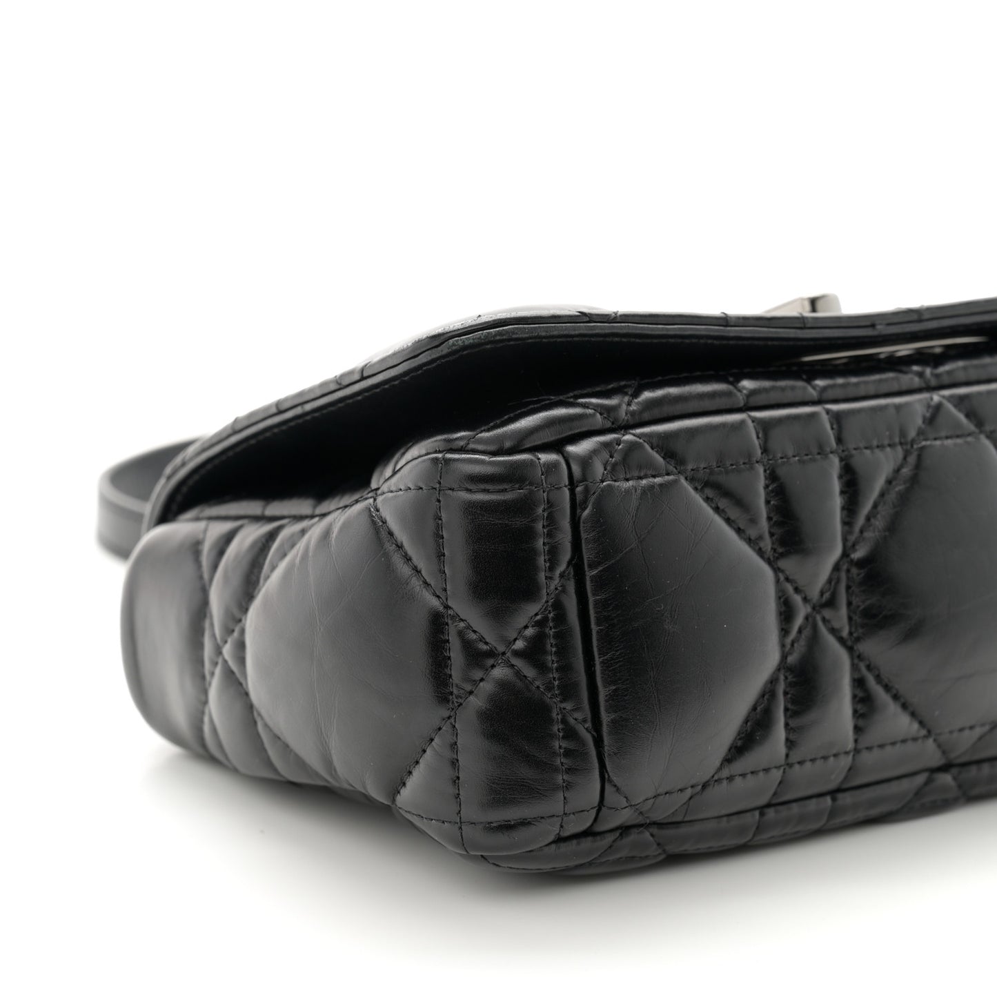 Calfskin Macrocannage Small Caro Bag Black