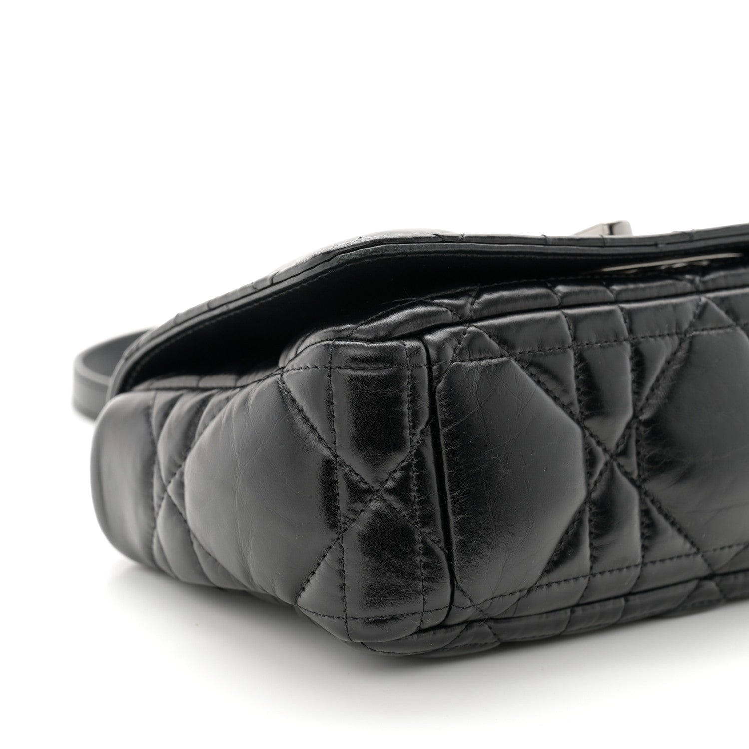 Christian Dior Calfskin Macrocannage Small Caro Bag Black 9 of 10
