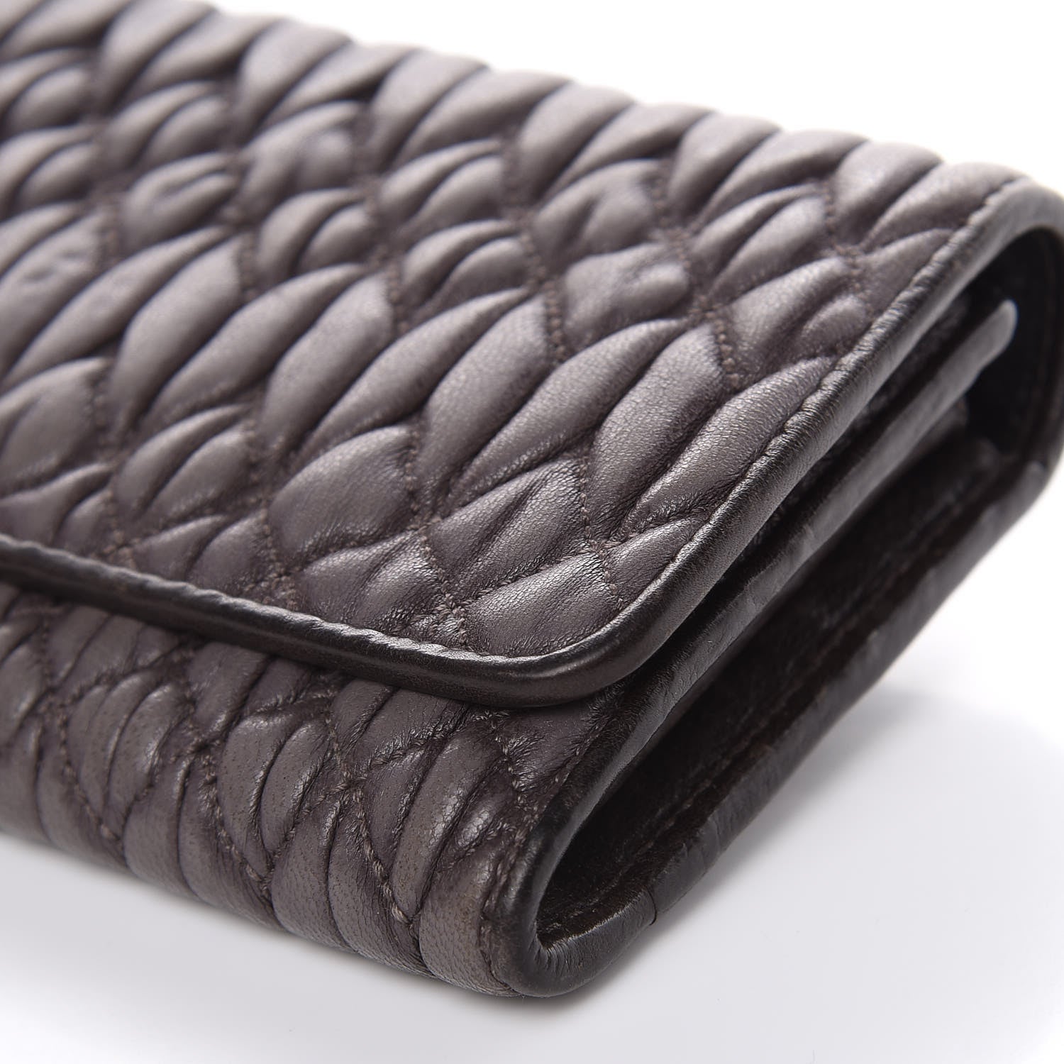 Miu Miu Nappa Matelasse Flap Wallet Argilla 11 of 12