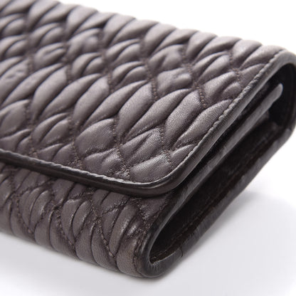 Miu Miu Nappa Matelasse Flap Wallet Argilla 11 of 12