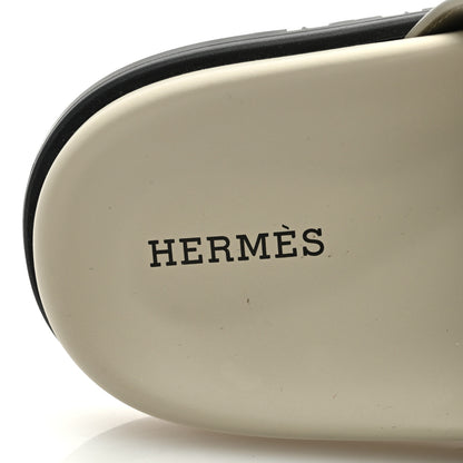 Hermes Calfskin Womens Chypre Sandals 39.5 Beige Esquisse 7 of 9