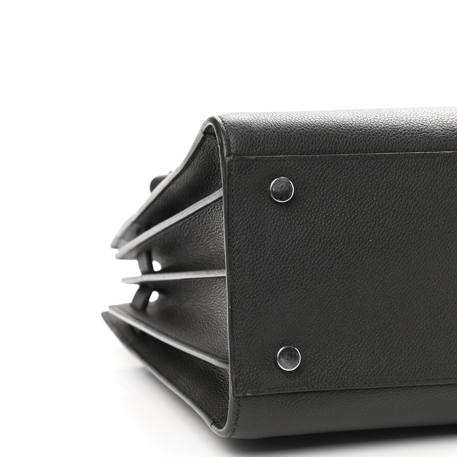 Saint Laurent Grained Calfskin Small Sac De Jour Coal 7 of 11