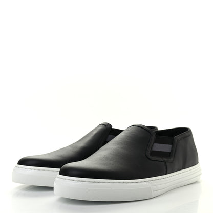 Gucci Soft Calfskin Mens Slip On Sneakers 8 Black 3 of 8