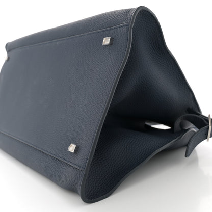 The Row Matte Grained Calfskin Soft Margaux 15 Indigo 9 of 10