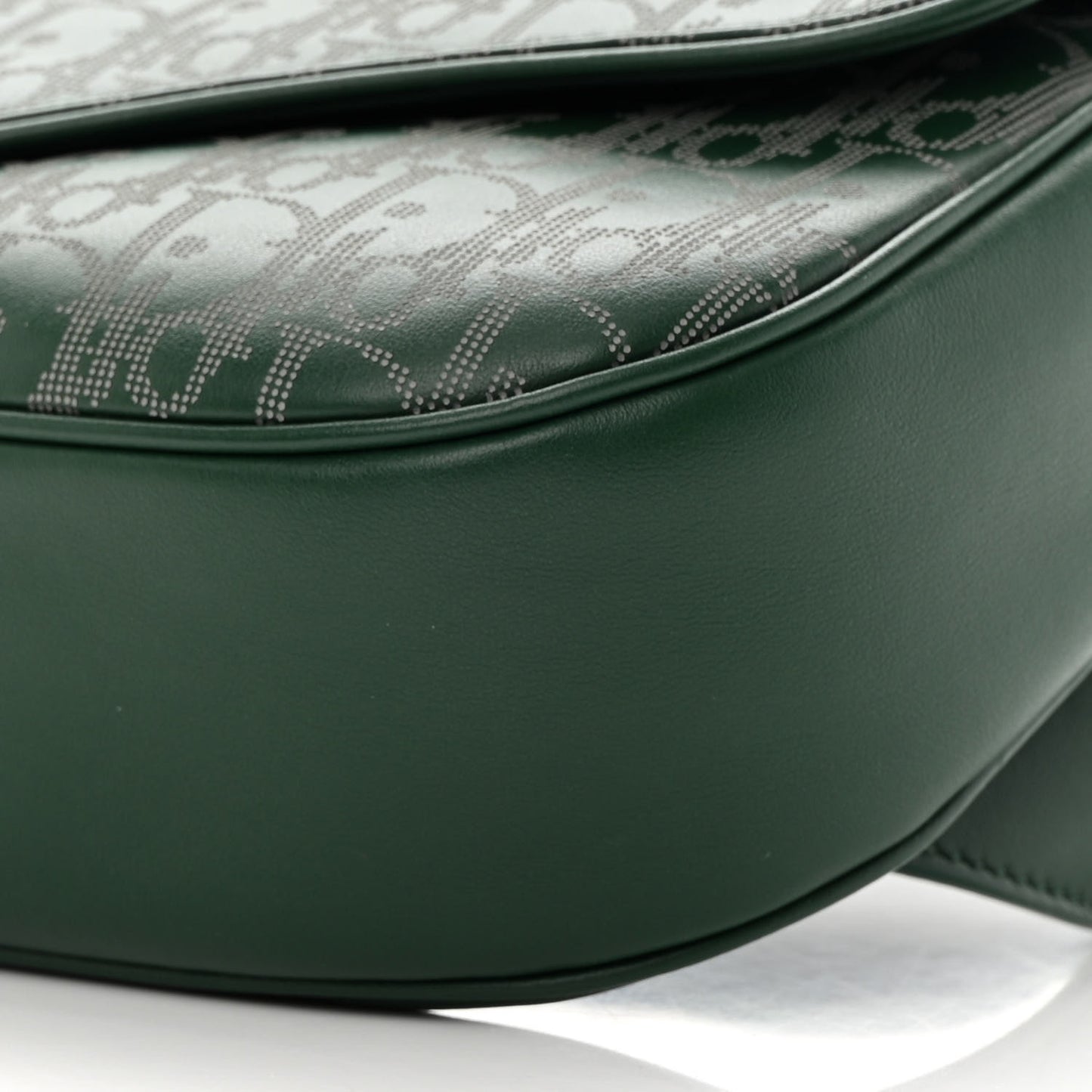 Galaxy Calfskin Oblique World Tour Saddle Belt Bag Green