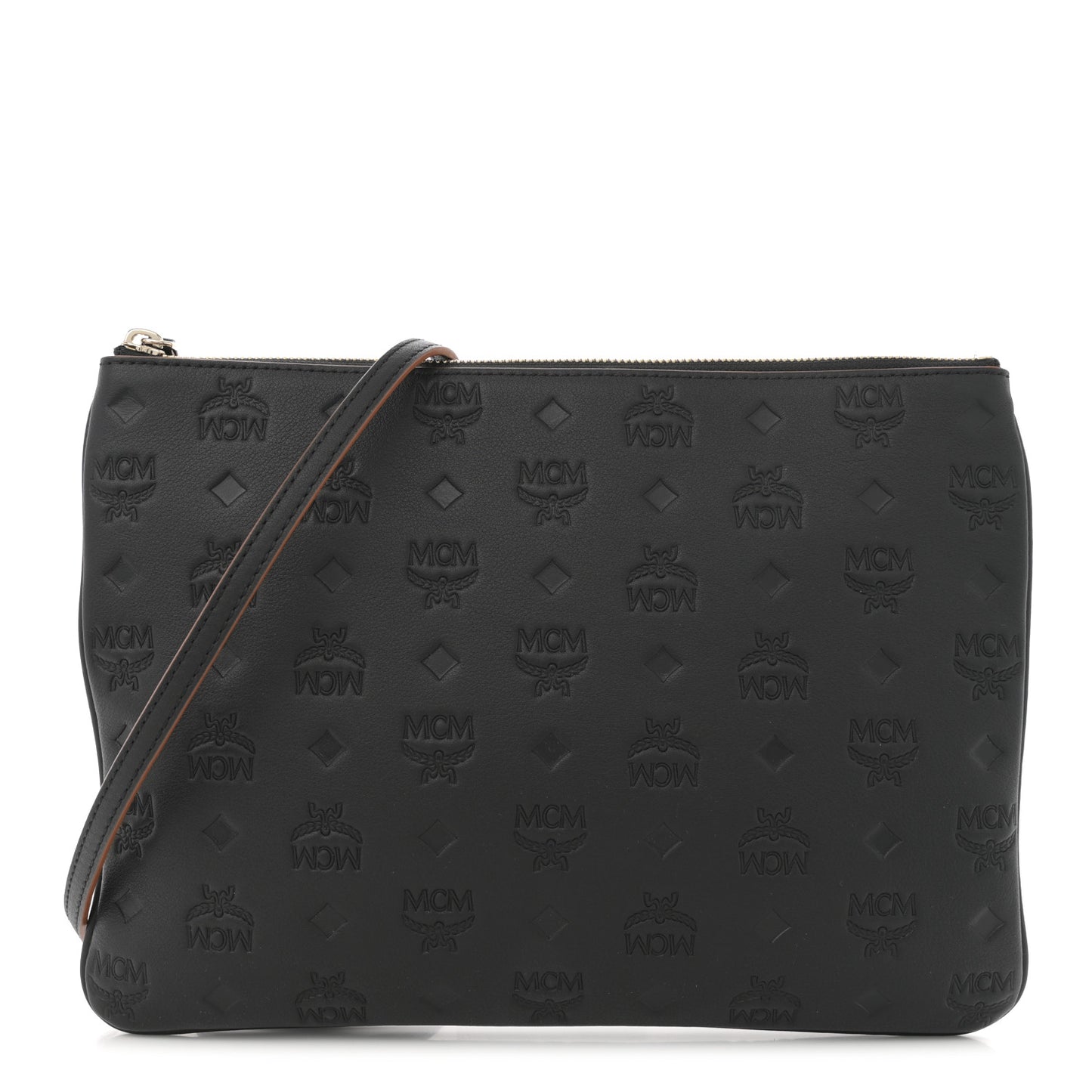 Calfskin Monogram Klara Crossbody Pouch Black