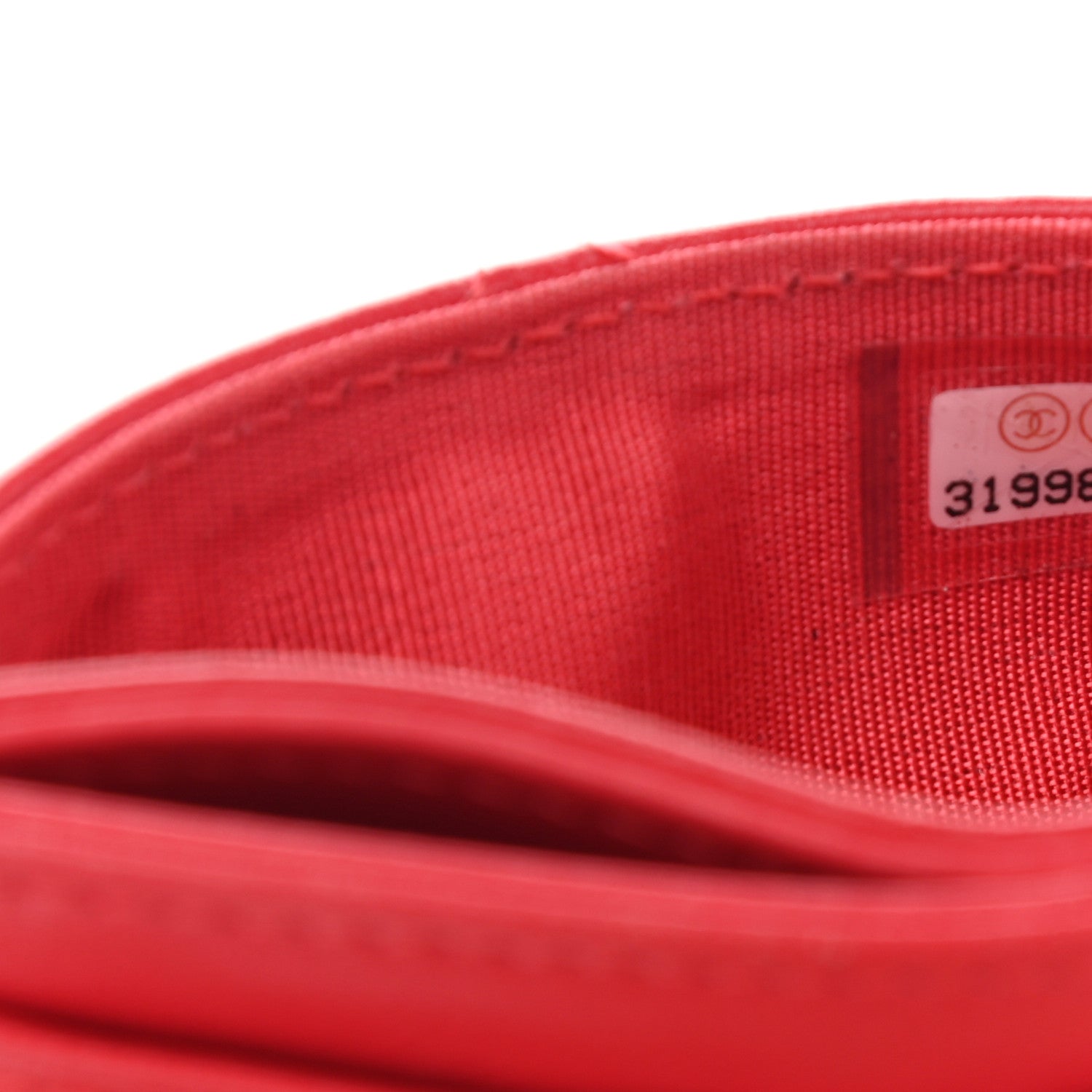 Chanel Lambskin Quilted Chanel 19 Card Holder Red 8 of 10