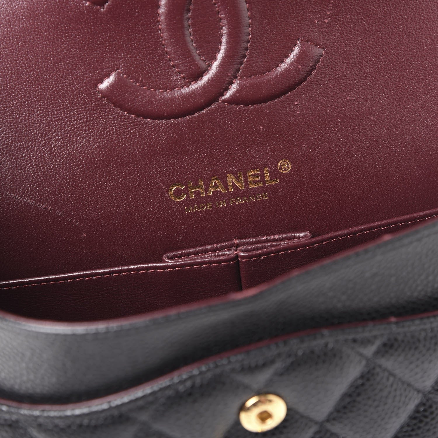 Chanel Caviar Quilted Medium Double Flap Black 7 of 10