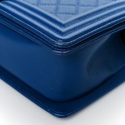 Chanel Caviar Quilted Medium Boy Flap Blue 9 of 10