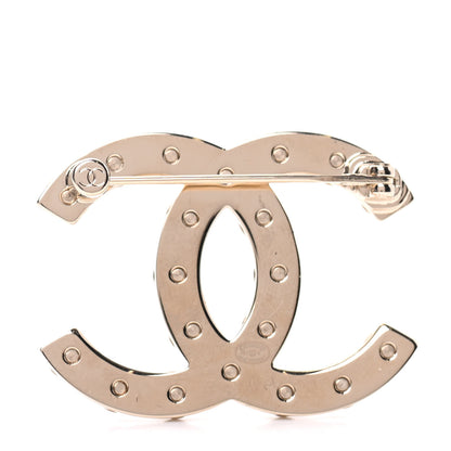 Chanel Crystal CC Brooch Gold 3 of 5