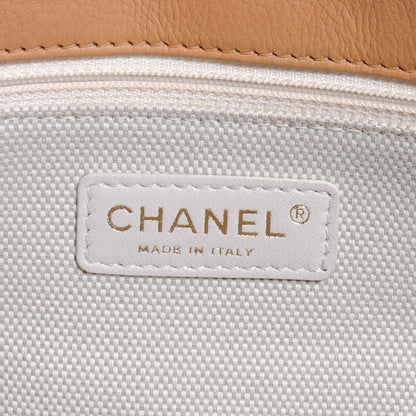 Chanel Calfskin Quilted Large Retro Chain Flap Beige 6 of 7
