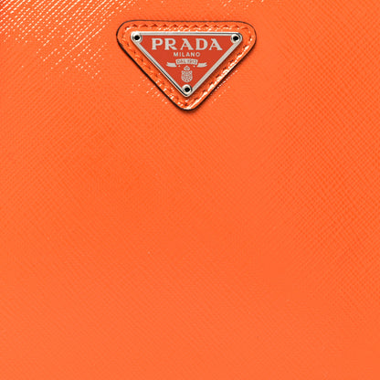 Prada Saffiano Vernice Chain Crossbody Bag Papaya 7 of 9