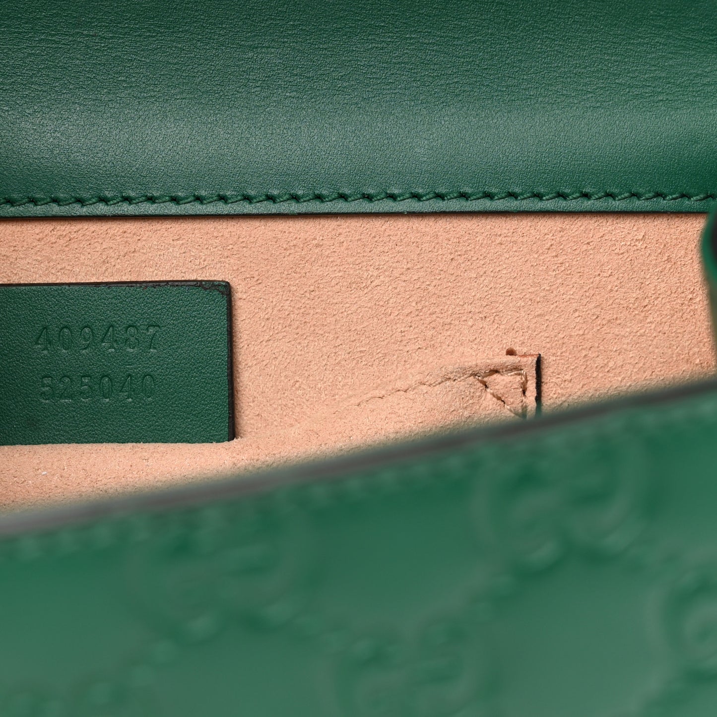 Guccissima Small Padlock Shoulder Bag Emerald