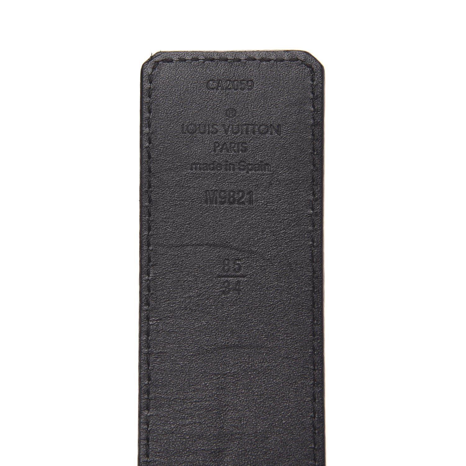 Louis Vuitton Calfskin Monogram 40mm LV Initiales Reversible Belt 85 34 Black 3 of 5