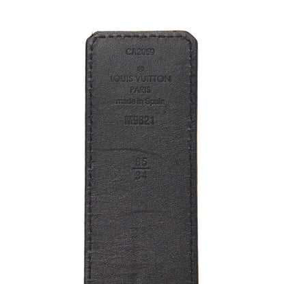 Louis Vuitton Calfskin Monogram 40mm LV Initiales Reversible Belt 85 34 Black 3 of 5