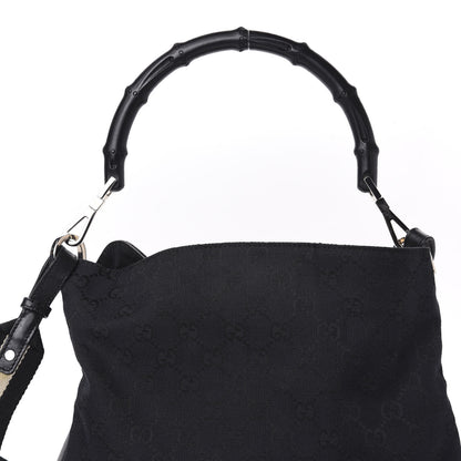 Gucci Monogram Bamboo Top Handle Bag Black 12 of 12