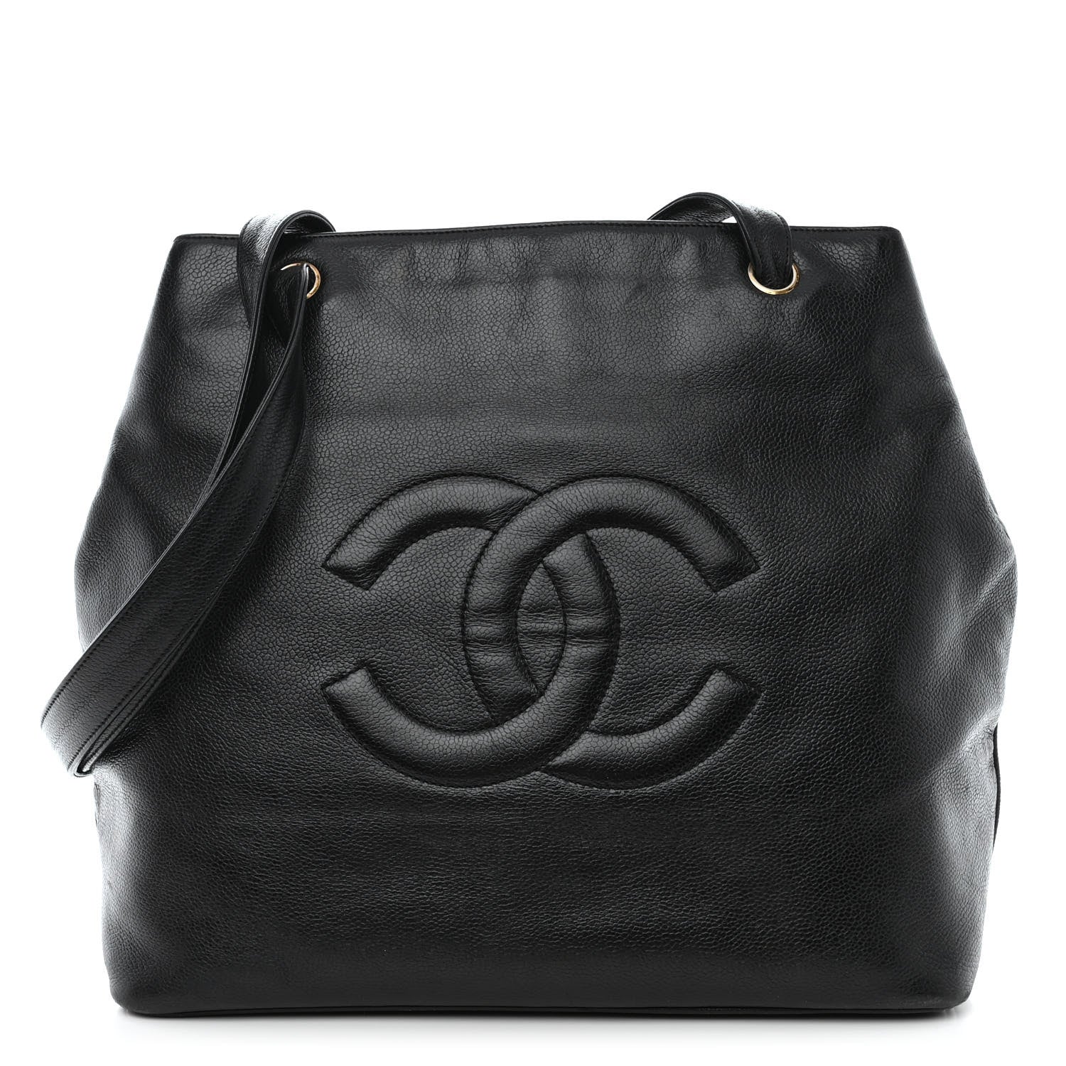 Chanel Caviar Large CC Shoulder Bag Black 4 of 14
