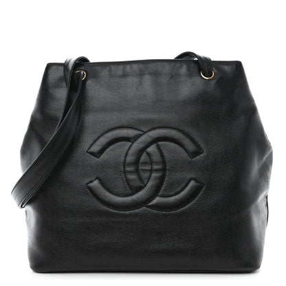 Chanel Caviar Large CC Shoulder Bag Black 4 of 14