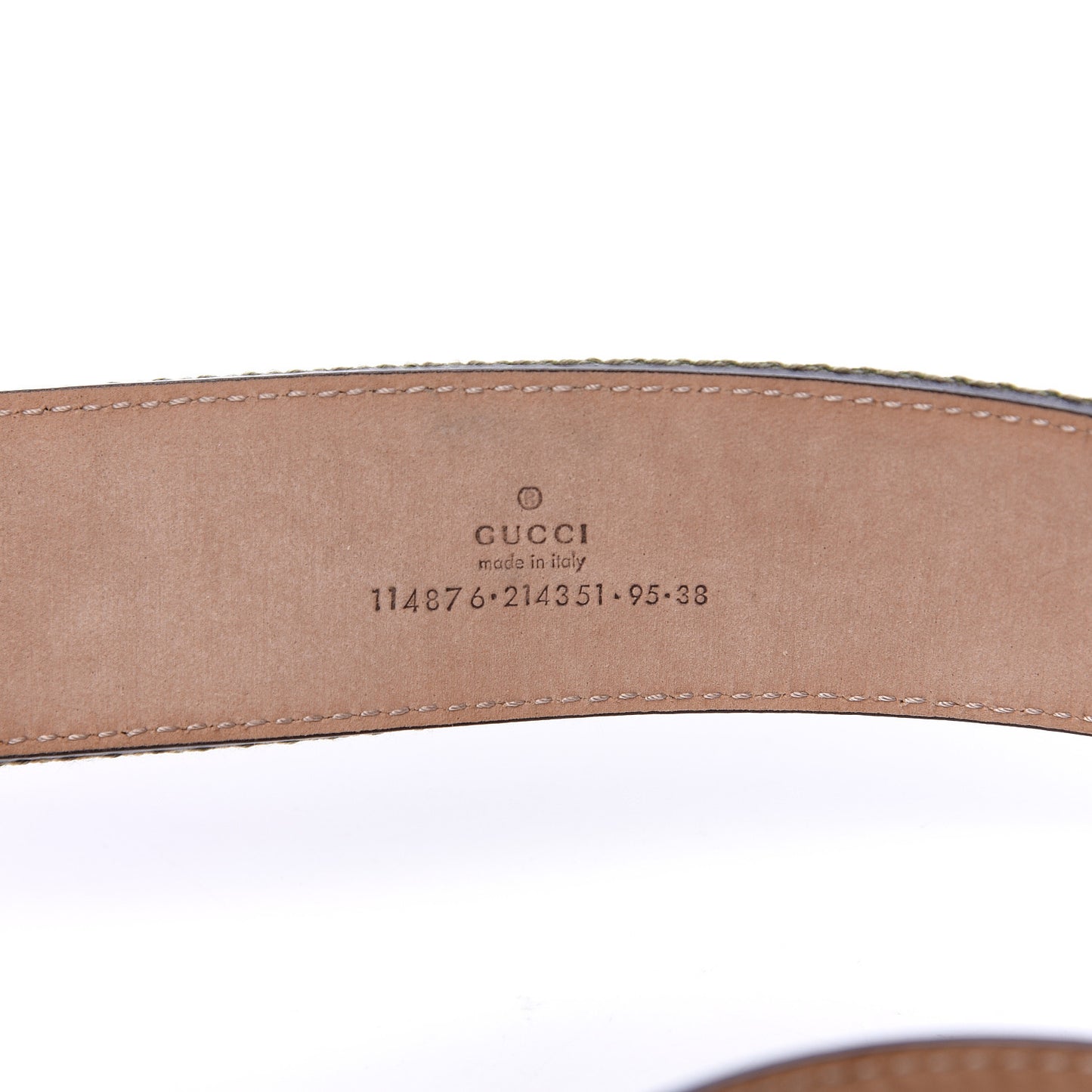 Calfskin Web Interlocking G Belt 95 38