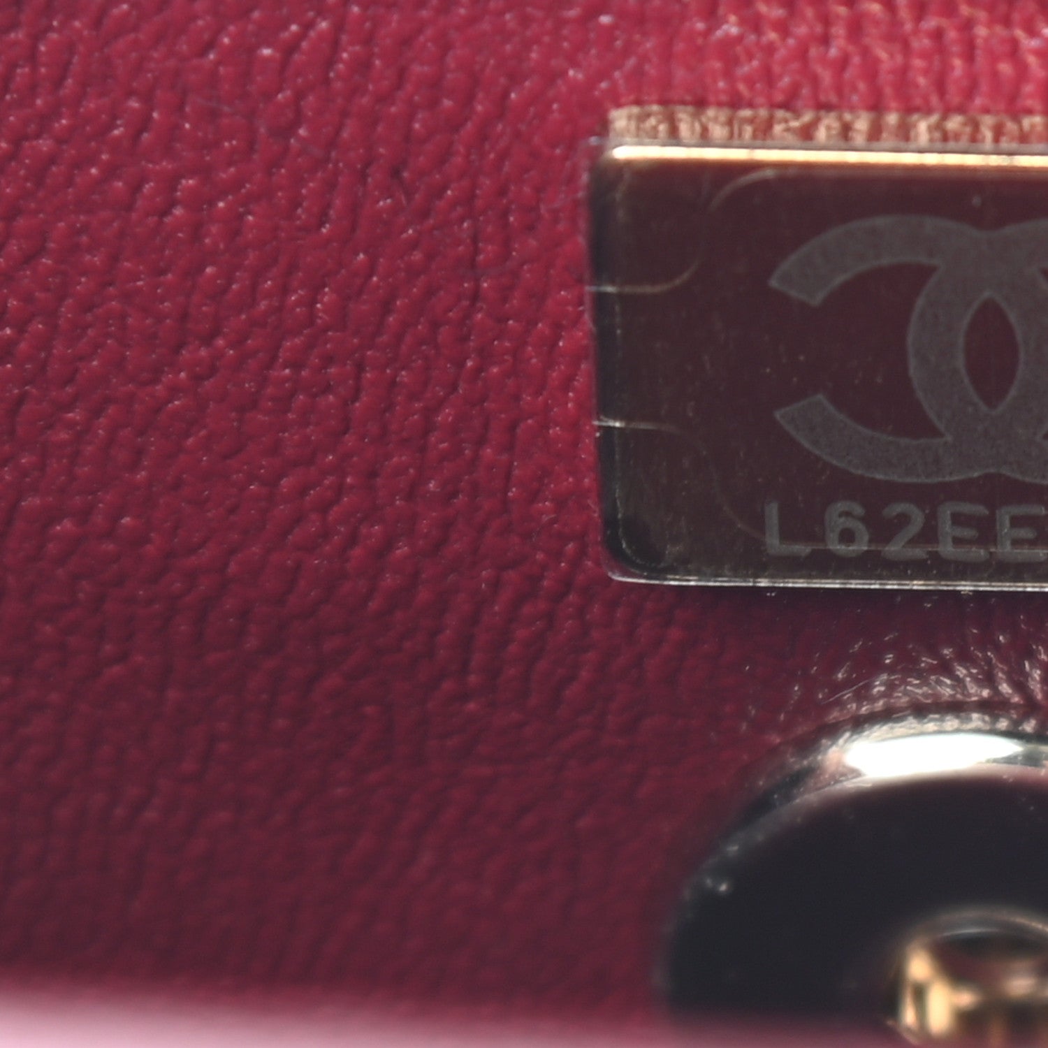 Chanel Caviar Lizard Embossed Quilted Mini Coco Handle Flap Burgundy 7 of 9