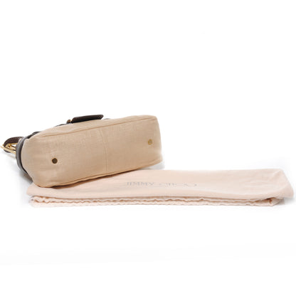 Jimmy Choo Natural Straw and Leather Torquay Chocolate 4 of 7