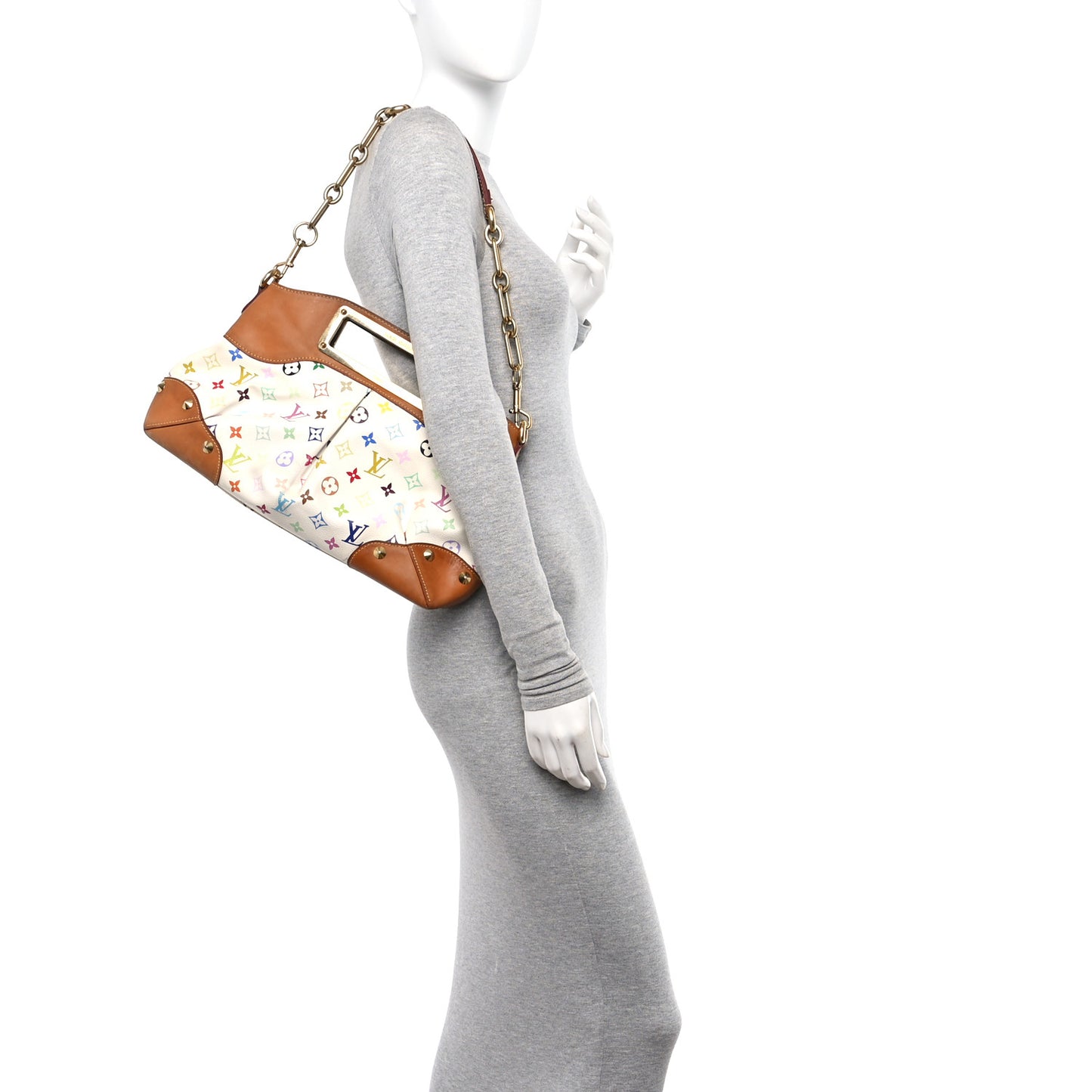 Monogram Multicolor Judy GM White