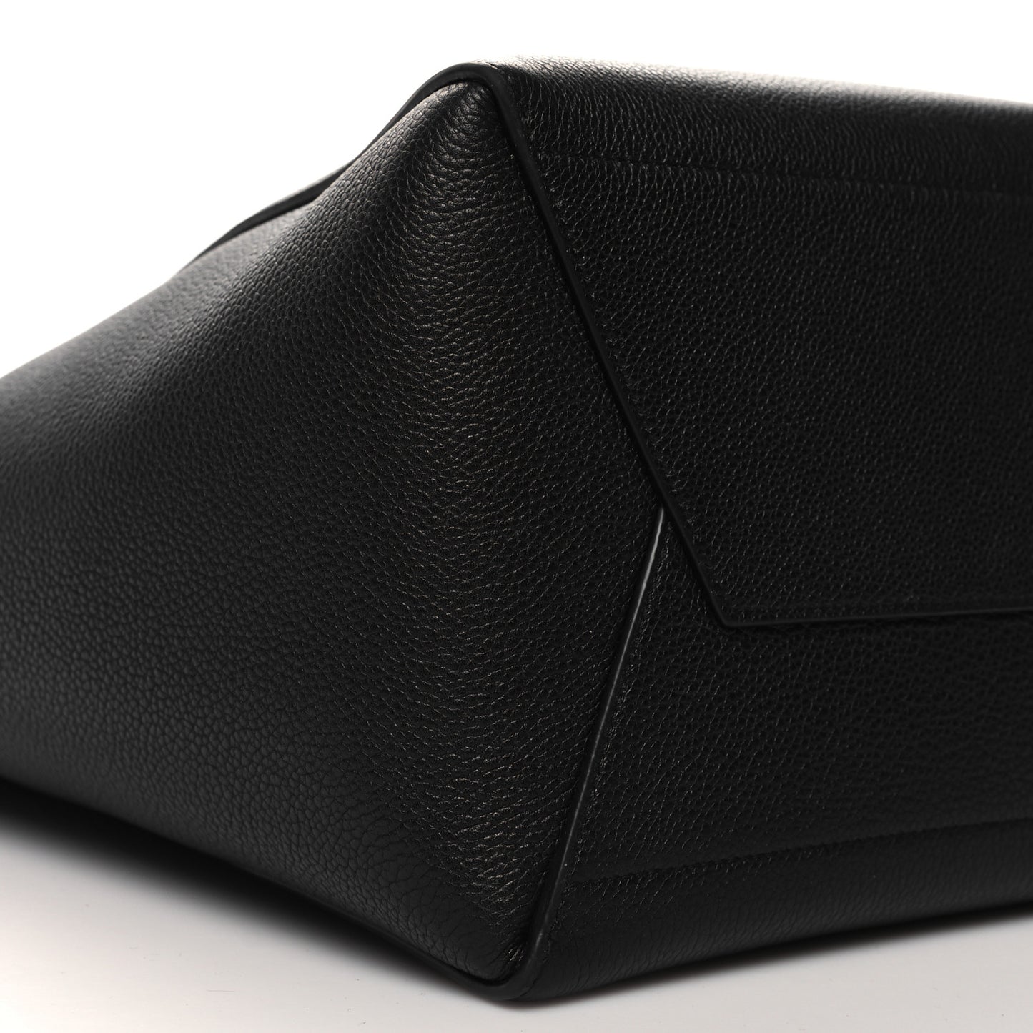 Soft Grained Calfskin Sangle Bucket Bag Black