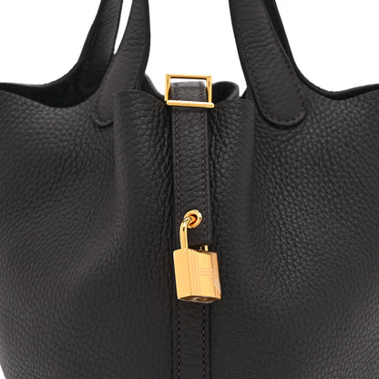 Hermes Taurillon Clemence Picotin Lock 18 PM Prunoir 8 of 10