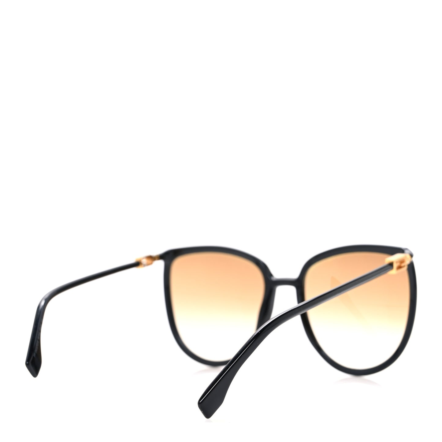 Accetate Cat Eye Sunglasses FF 0432/G/S Black Gold