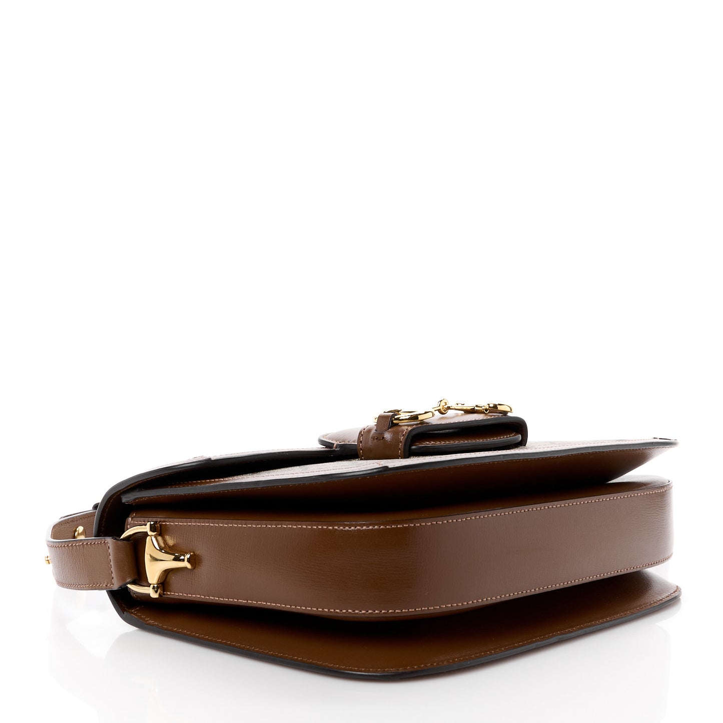 GG Supreme Monogram Horsebit 1955 Shoulder Bag Beige Brown Sugar