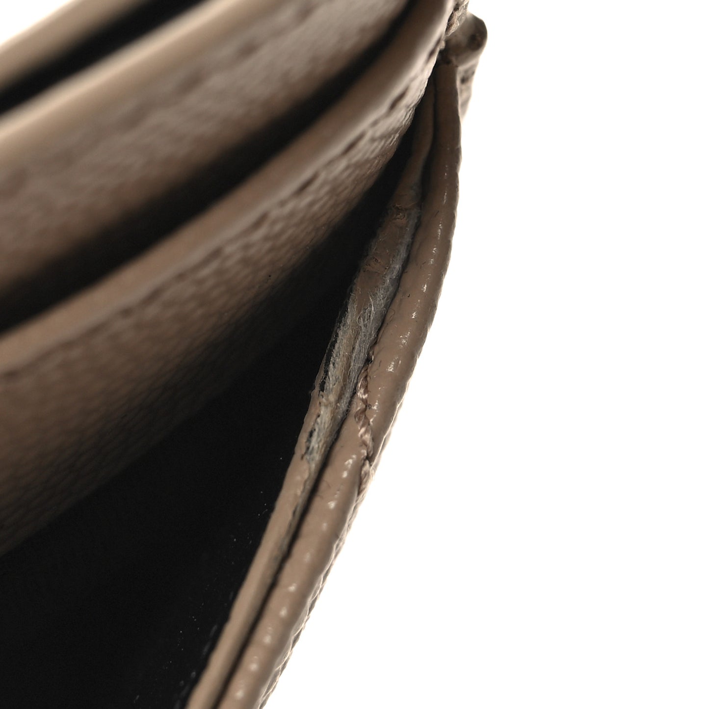 Grain De Poudre Matelasse Chevron Monogram Credit Card Case Sea Salt