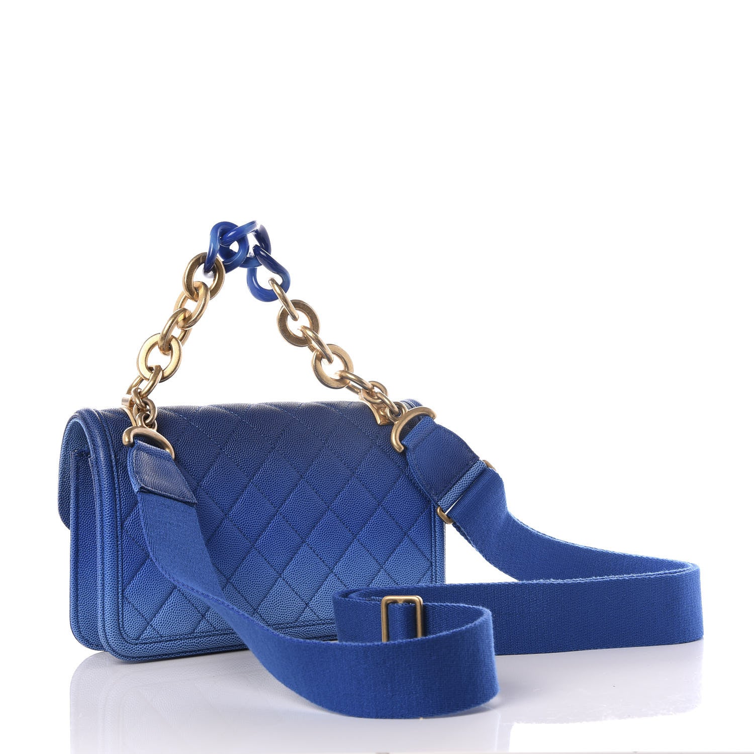 Chanel Caviar Quilted Small Sunset On The Sea Flap Blue 2 of 9